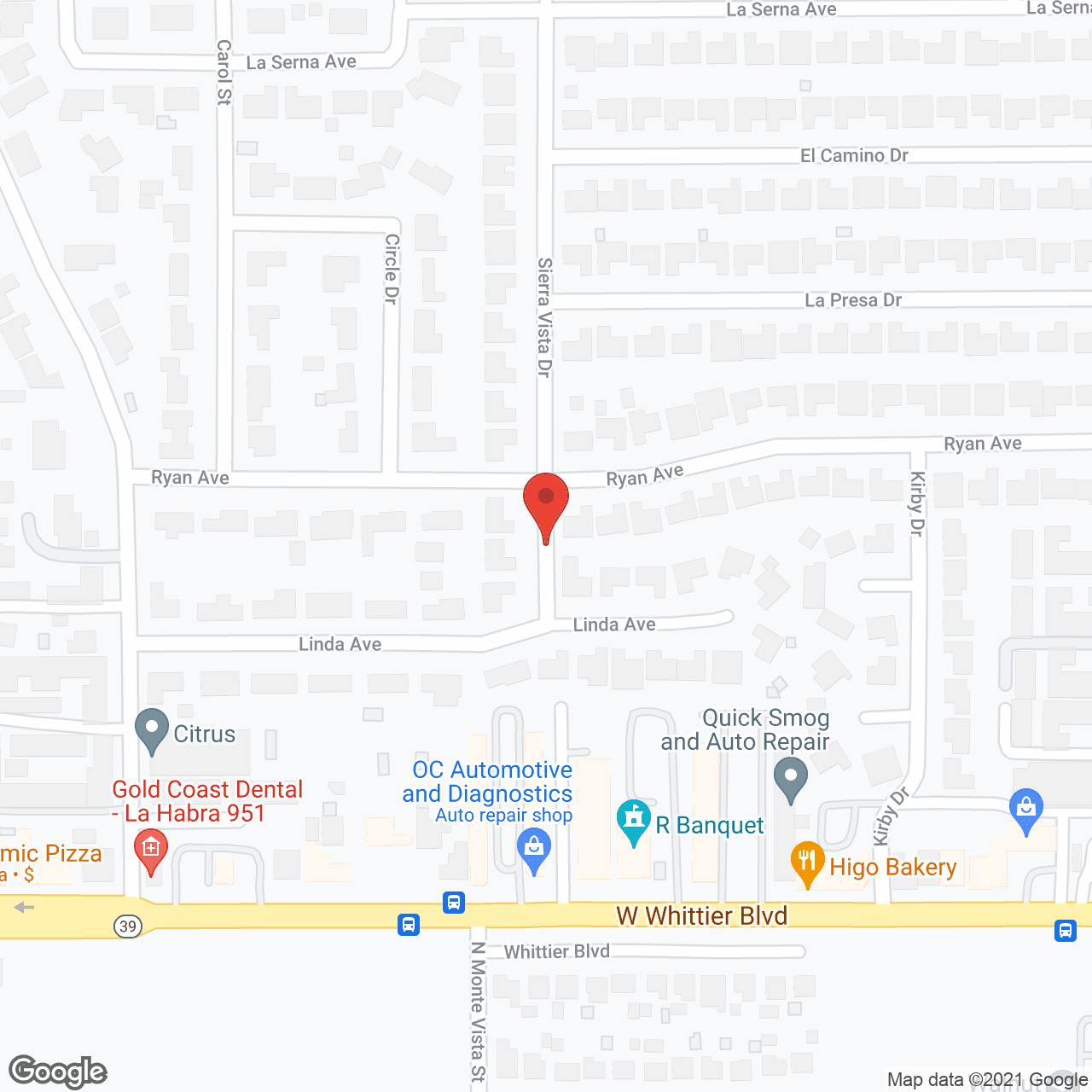 Care for SoCal Homecare in google map