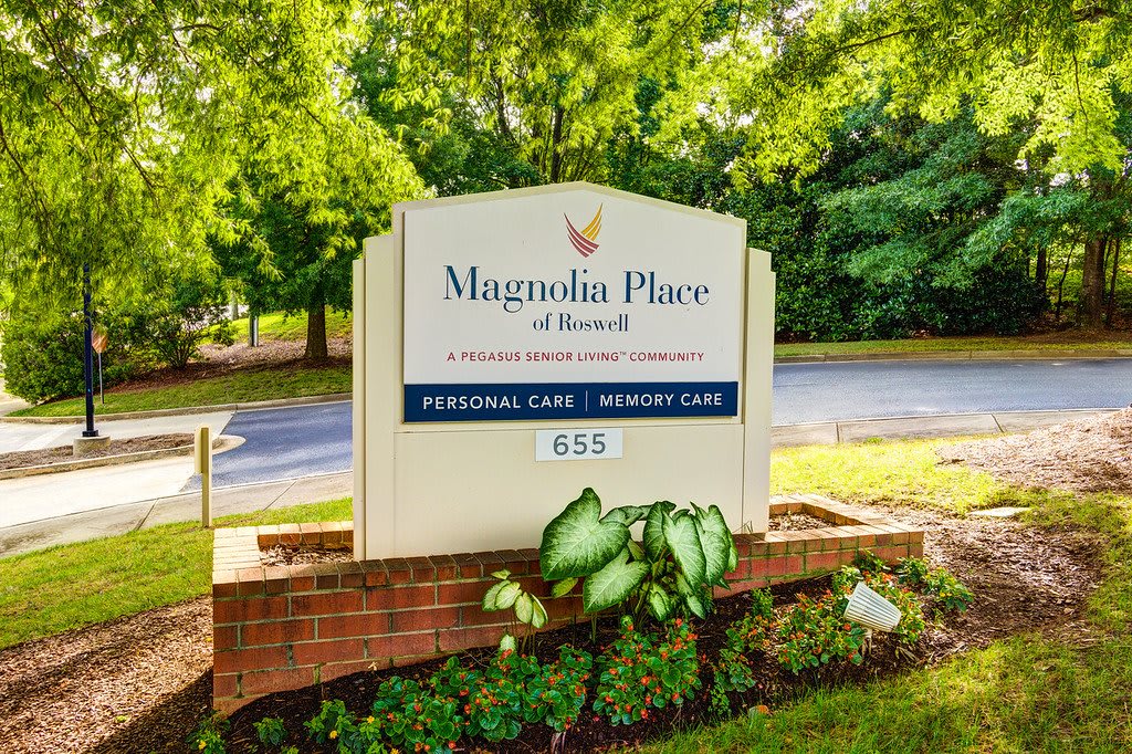 Magnolia Place of Roswell Community Entrance