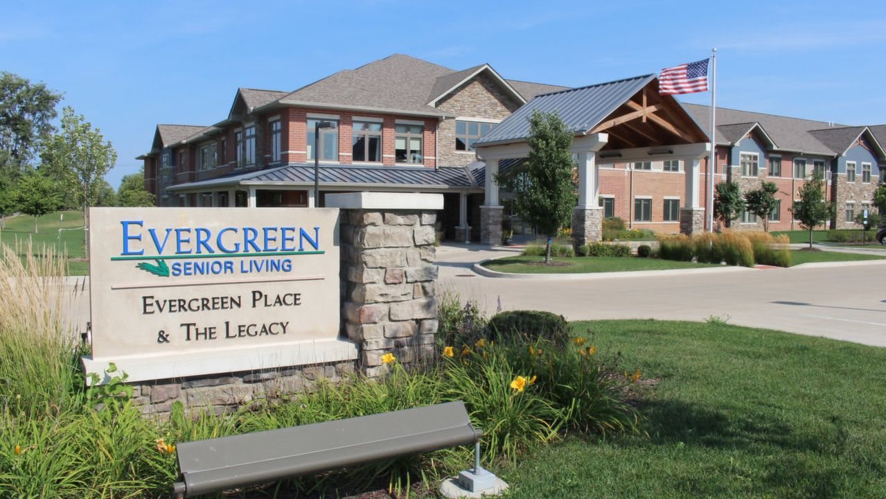 Evergreen Place and The Legacy Memory Care community exterior