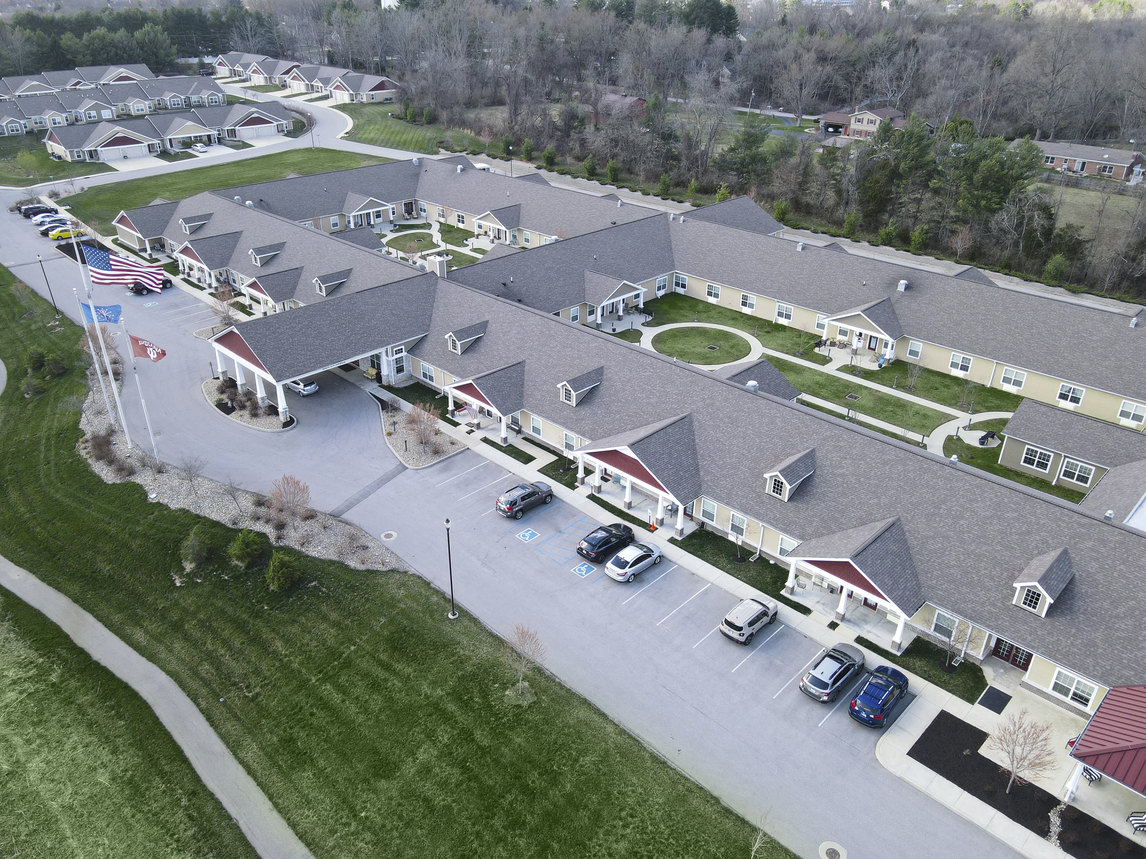 Gentry Park Bloomington aerial view of community