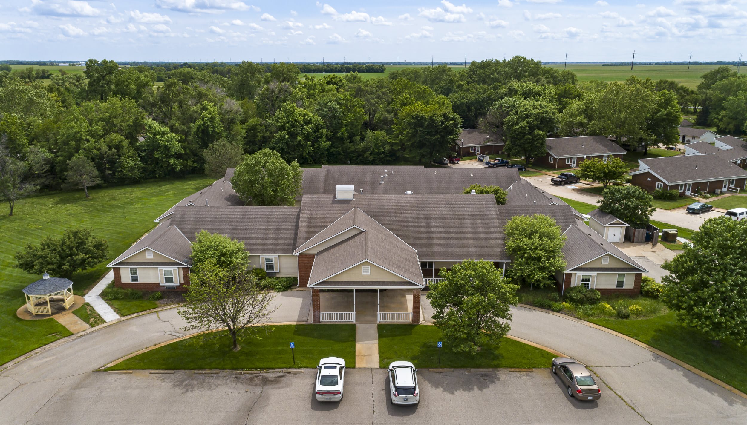 Homestead of Halstead aerial view of community