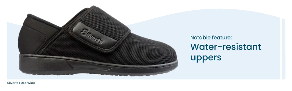 The Silverts Extra Wide shoes, pictured here, are some of the best shoes for dementia patients thanks to their comfort and anti-slip treads.