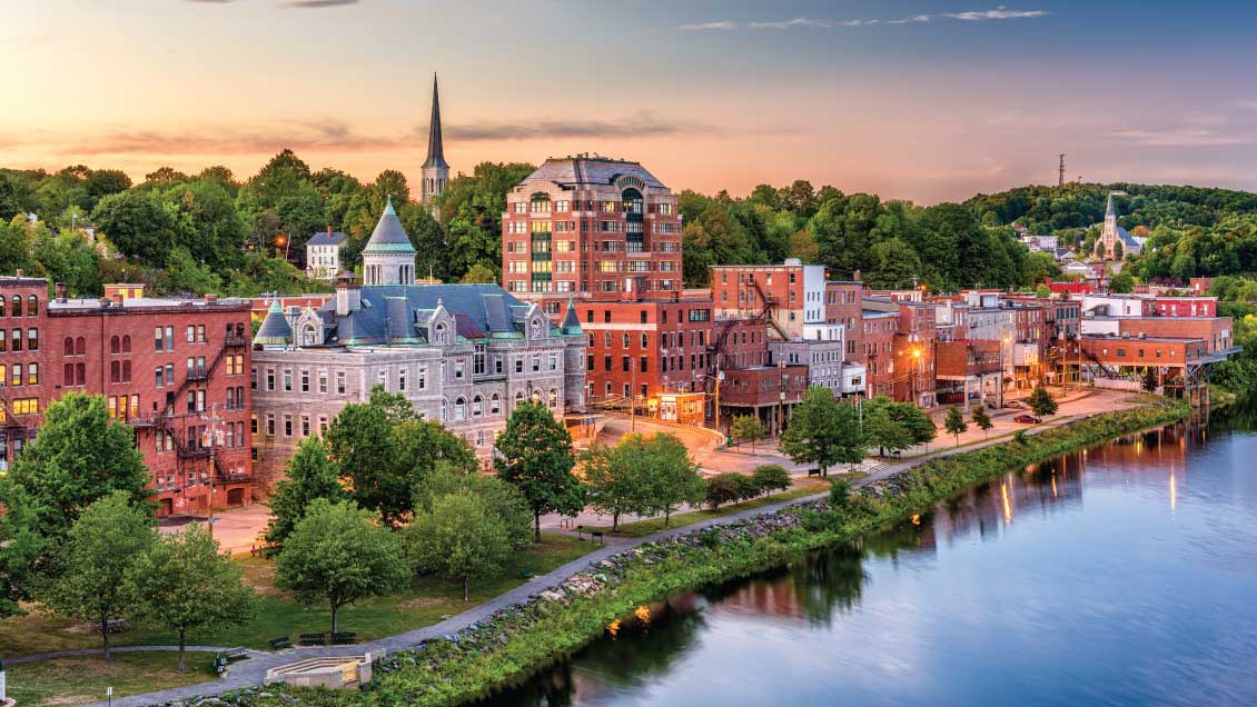 Maine city skyline