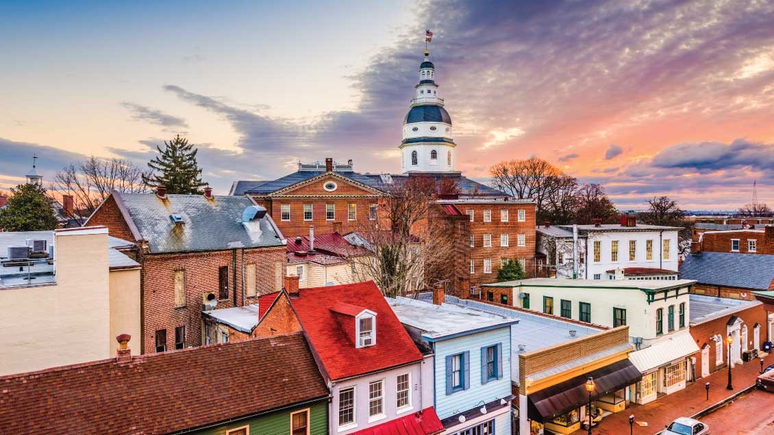 City skyline in Maryland