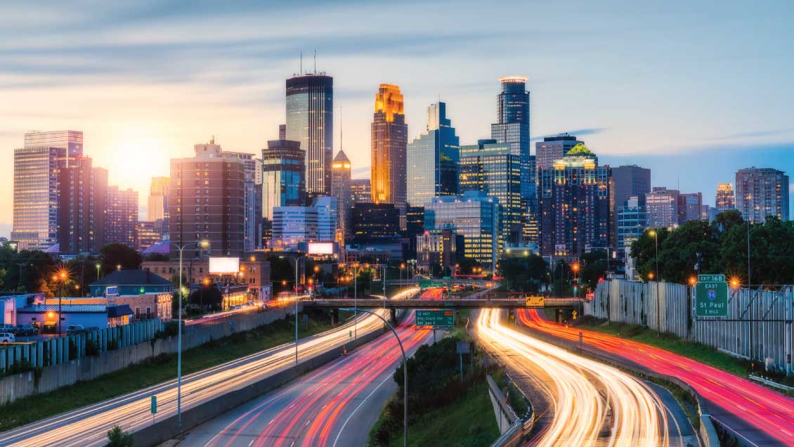 City skyline in Minnesota