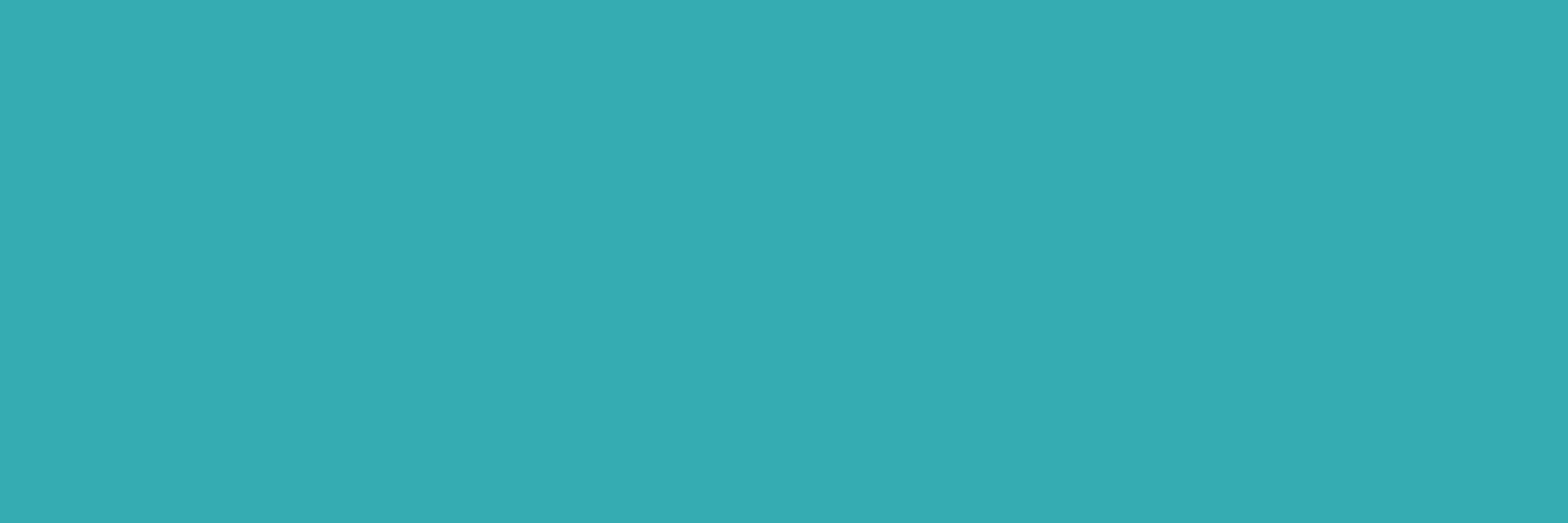 A teal banner